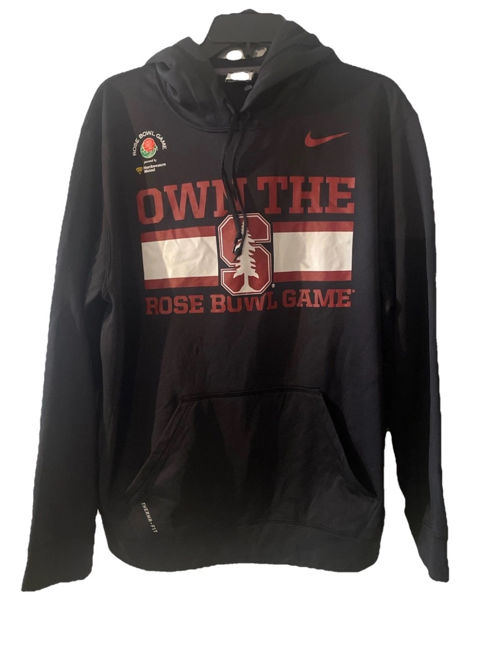 STANFORD UNIVERSITY 2016 ROSE BOWL CHAMPS NIKE THERMA-FIT HOODIE SWEATSHIRT